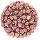 Czech 2-hole Cabochon beads 6mm Chalk White Vega Luster